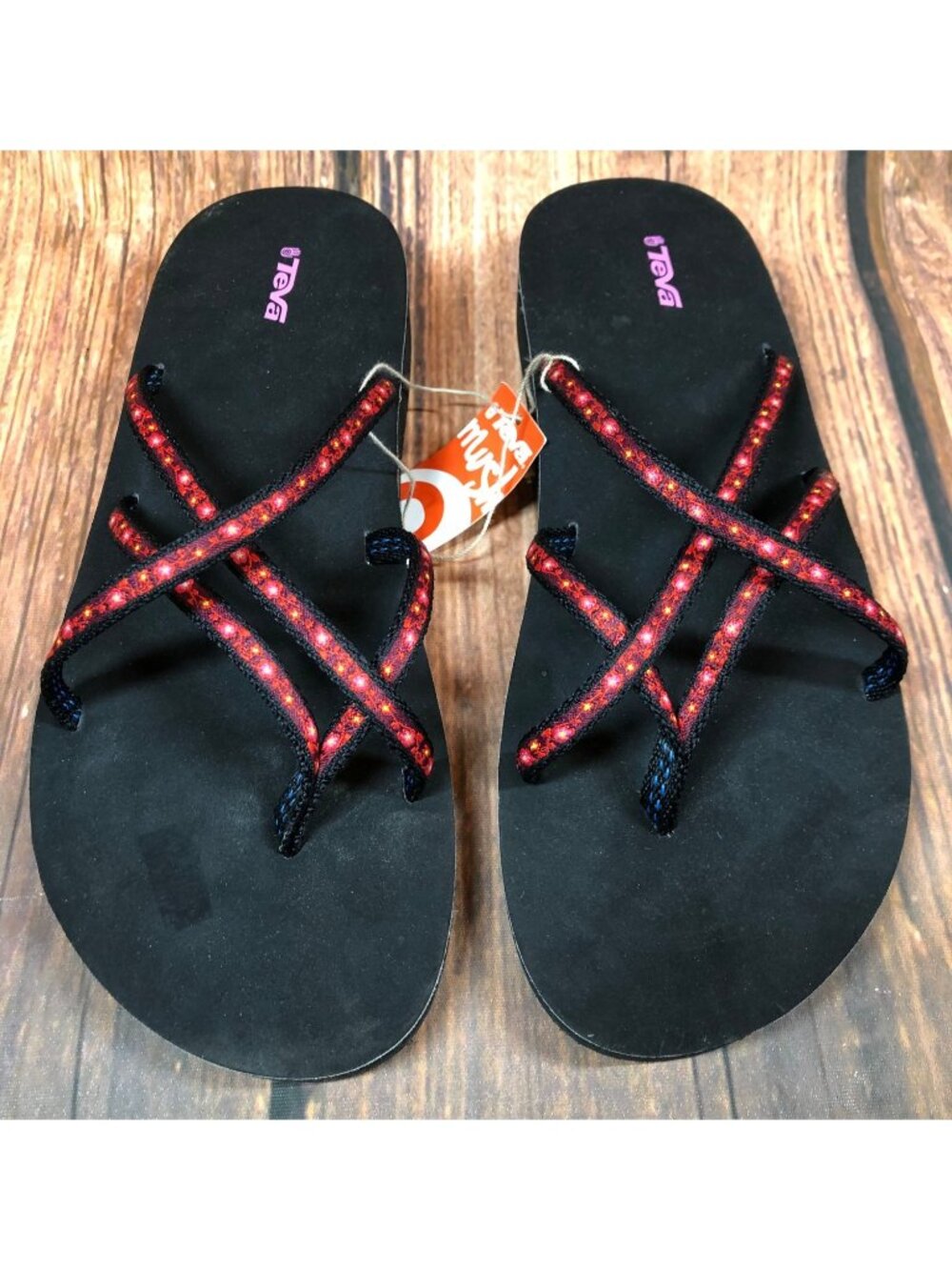 Teva Youth Girls 5 Mush Mandalyn Wedge Fantasia Poppy Thong Sandals